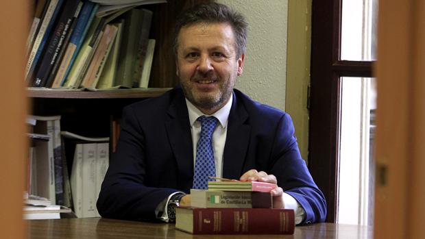 Ángel Cervantes, el pasado viernes en la redacción de ABC en Toledo