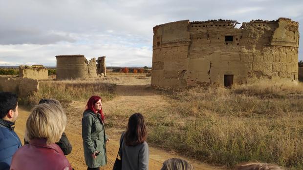 La arquitecta Pilar Díez explica a los asistentes al congreso las peculiaridades arquitectónicas de los palorames