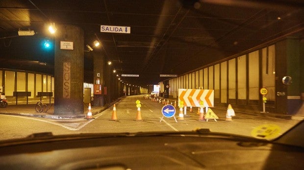 El túnel de Azca, bajo la calle de Agustín de Betancourt, de obras