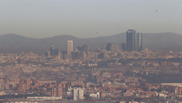 Contaminación sobre Madrid