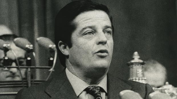 Miguel Primo de Rivera, en el pleno que debatió el Proyecto de Ley para la Reforma Política