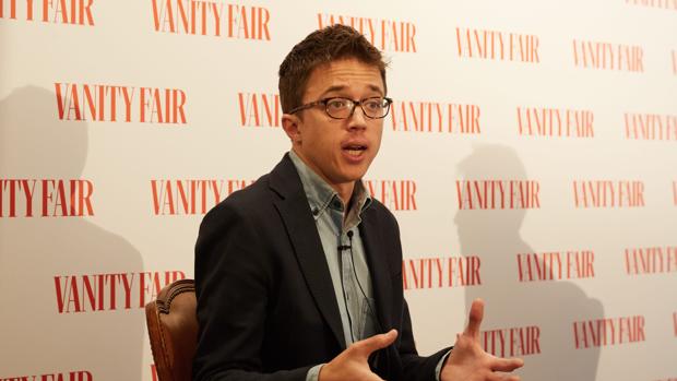 El candidato de Podemos a la Comunidad de Madrid, Ínigo Errejón, durante el coloquio