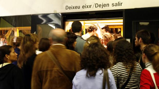 Imagen de archivo de una jornada de huelga en el Metro de Valencia