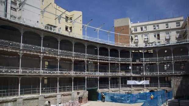 El interior del Beti Jai, durante las obras de consolidación de la estructura