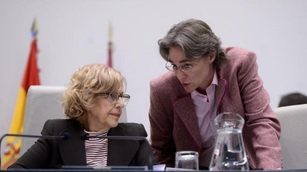 Carmena e Higueras en el Pleno del Ayuntamiento
