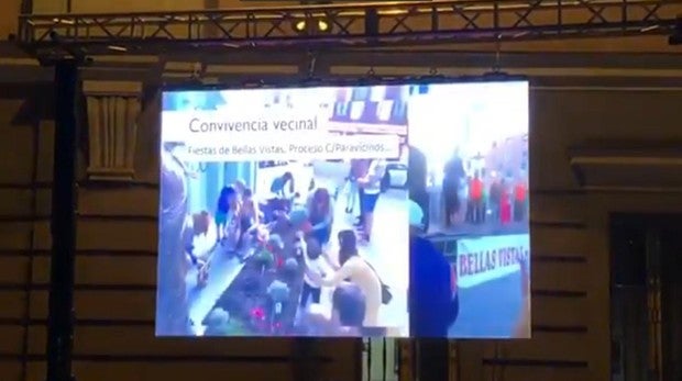 Imágenes proyectadas por Galcerán durante la cabalgata de Reyes