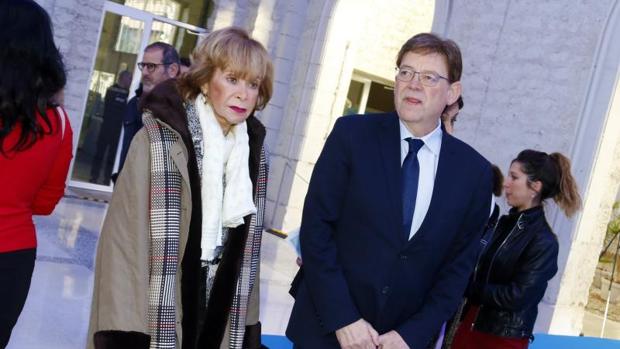 Puig y la exministra Teresa Fernández de la Vega, en el acto de Casa Mediterráneo de este miércoles en Alicante