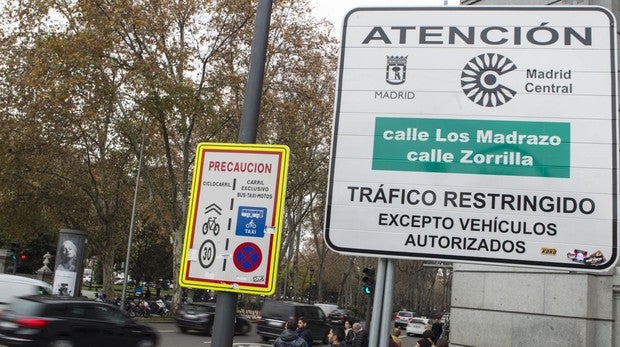 Señales indicativas de Madrid Central