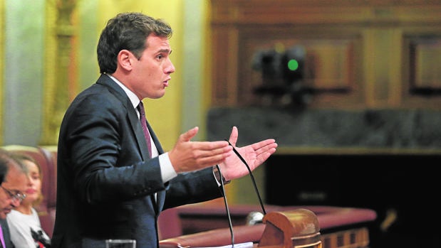 Albert Rivera, ayer en el último Pleno de la legislatura