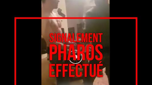 Imagen del vídeo difundida por la Policía francesa para pedir a los usuarios que eviten compartirlo