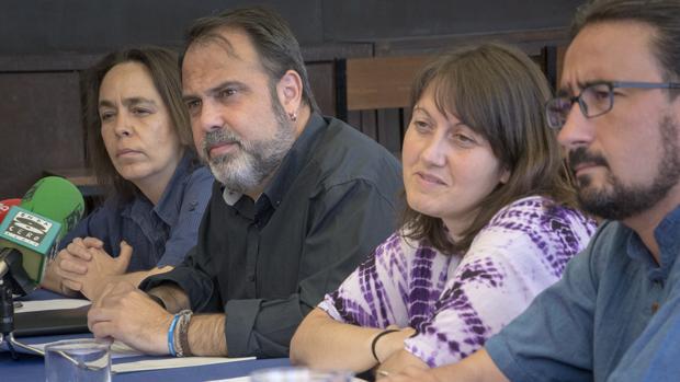 Helena Galán, Javier Mateo, Eva Jiménez y Diego Mejías, los cuatro concejales de Ganemos