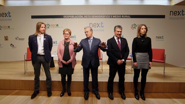 Pablo Fernández, Isaura Leal, Manuel Campo Vidal, Ignacio Cosidó y Aurora Nacarino-Brabo
