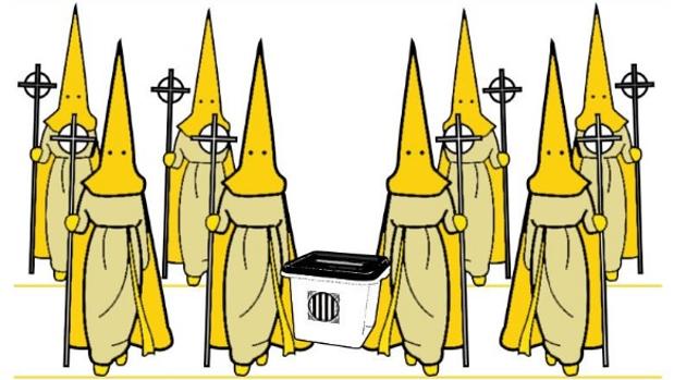 Imagen extraída del cartel por la «procesión amarilla»