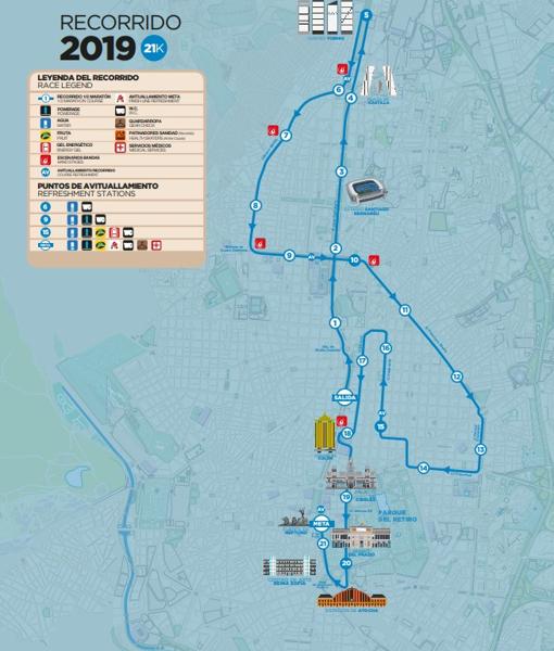 recorrido media maraton madrid rock and roll