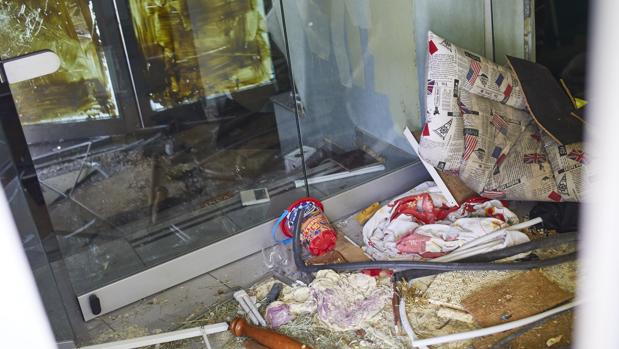 Estado de la sede, vandalizada y llena de porquería