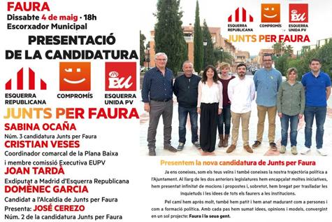 Cartel del acto que se celebrará este sábado en Faura