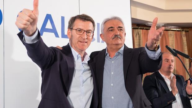 Feijóo y el alcalde de Chantada