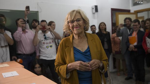 La alcaldesa de Madrid y candidata a la reelección, Manuela Carmena