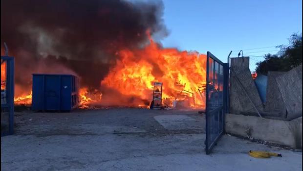 Imagen del incendio en Alicante
