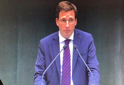 Martínez-Almeida, durante su discurso