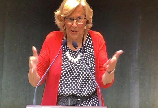 Manuela Carmena durante su intervención