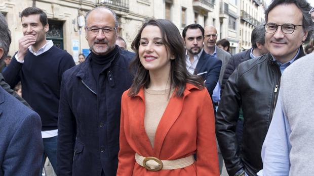 Inés Arrimadas, ayer en Salamanca