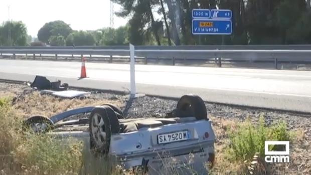 Uno de los vehículos accidentados
