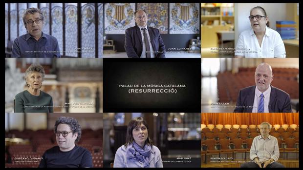 Collage realizado a partir de las intervenciones del documental «Resurrecció», con motivo del décimo aniversario de la entrada de los Mossos en le Palau de la Música