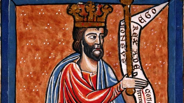 Imagen de un cuadro de Alfonso X «El Sabio»