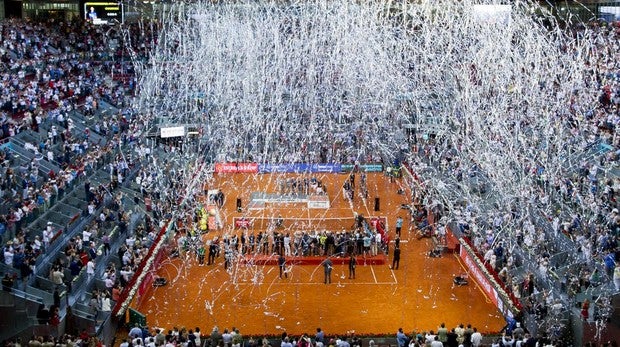 Celebración de un torneo de tenis en la Caja Mágica