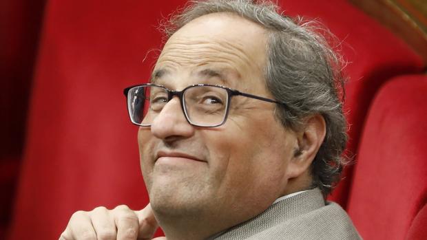 Quim Torra, en el Parlament