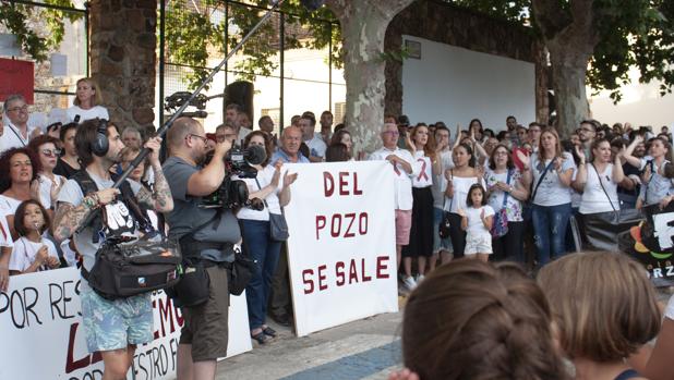 Uno de los momentos de la manifestación del miércoles en Almadén