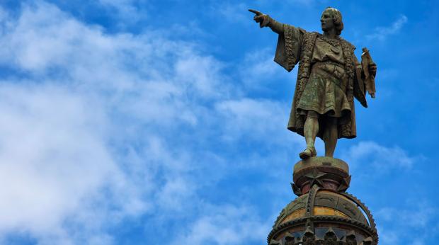 Estatua de Cristóbal Colón en Barcelona