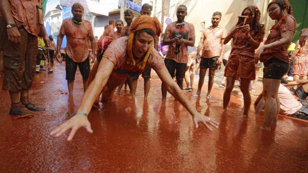 Imagen de archivo de la Tomatina