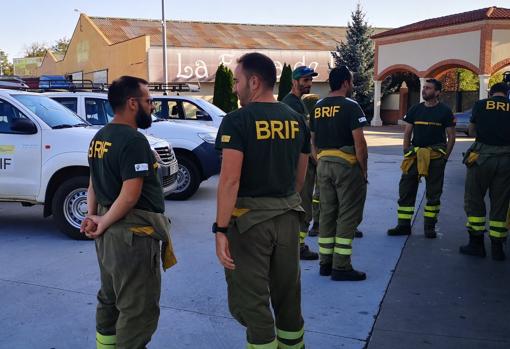 Bomberos de la cuadrilla BRIF de Tabuyo del Monte (León)