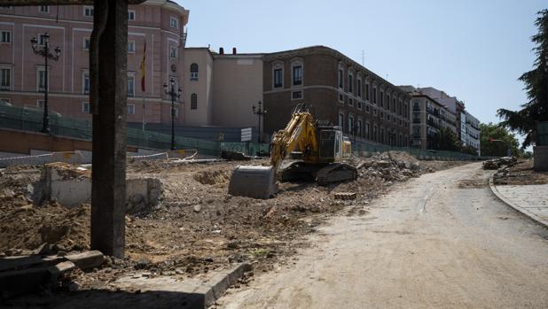 Las obras, paradas desde el 20 de agosto, en el túnel de Bailén