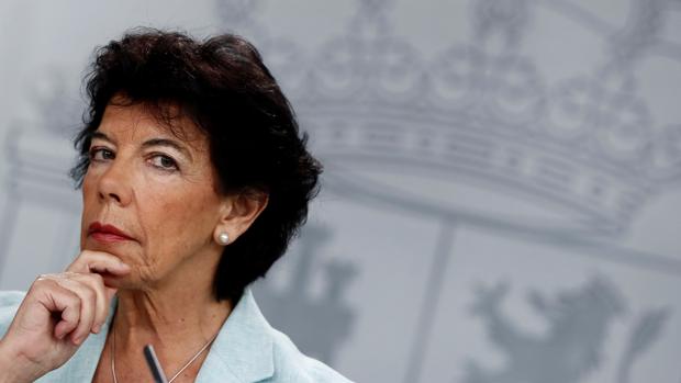 Isabel Celaá, portavoz del Gobierno en funciones