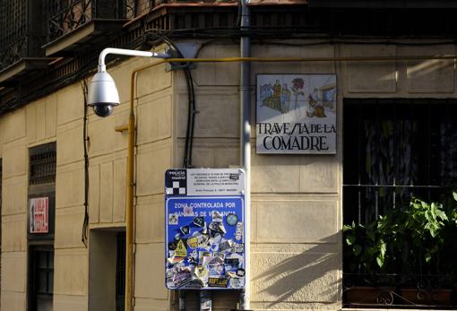 Cámara de seguridad en Lavapiés