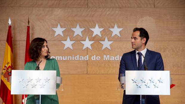 Isabel Díaz Ayuso e Ignacio Aguado