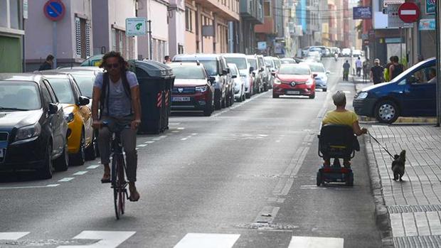 Calle Secretario Padilla en la ciudad de Las Palmas de G.C. en verano de 2019