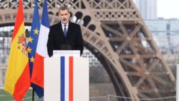 Don Felipe, el miércoles de la pasada semana en París