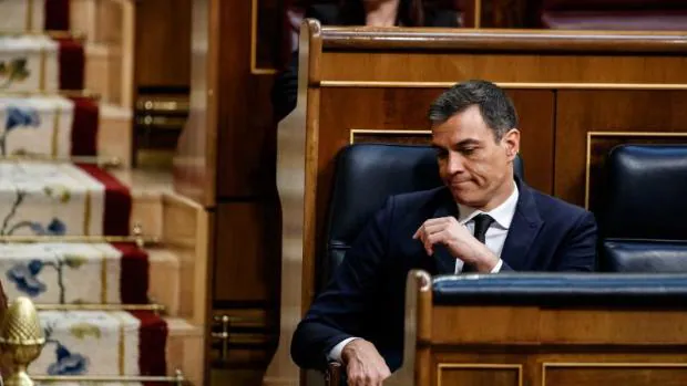 El presidente del Gobierno, Pedro Sánchez, en el Congreso de los Diputados