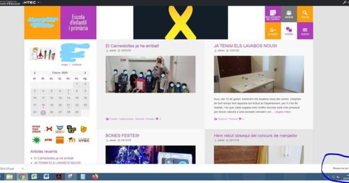 La Generalitat No Sanciona A La Escuela De Lerida Que Colgo Un Lazo Amarillo En Su Web Oficial