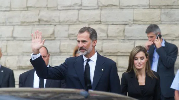 Los Reyes, en el funeral por las víctimas de los atentados de Barcelona y Cambrils, en agosto de 2017