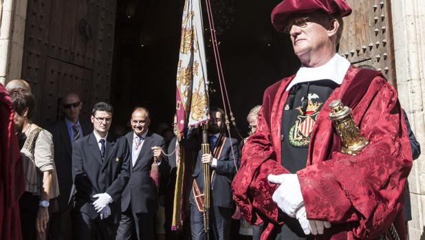 Imagen de archivo de uno de los actos del 9 d'Octubre en la Catedral de Valencia
