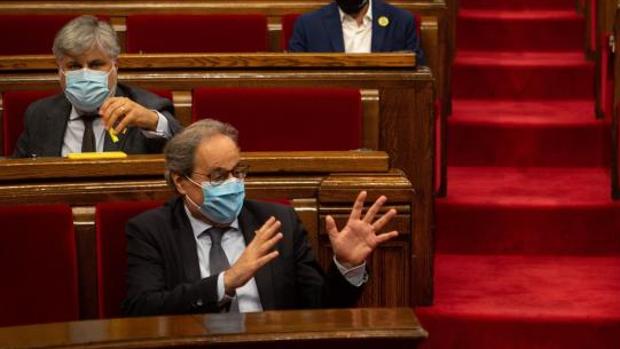 El presidente de la Generalitat en una imagen en el Parlament