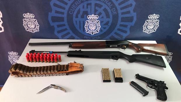 Armas de fuego intervenidas al clan de extorsionadores
