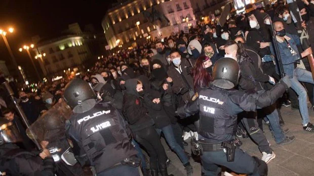 Disturbios, el 17 de febrero, en la Puerta de Sol