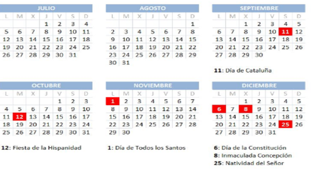 Calendario Laboral De Cataluna 2021 Proximos Puentes Y Dias Festivos