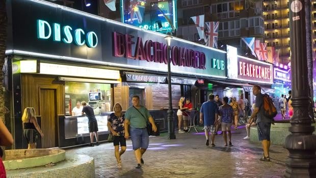Imagen de archivo de la zona de fiesta inglesa de Benidorm (Alicante)